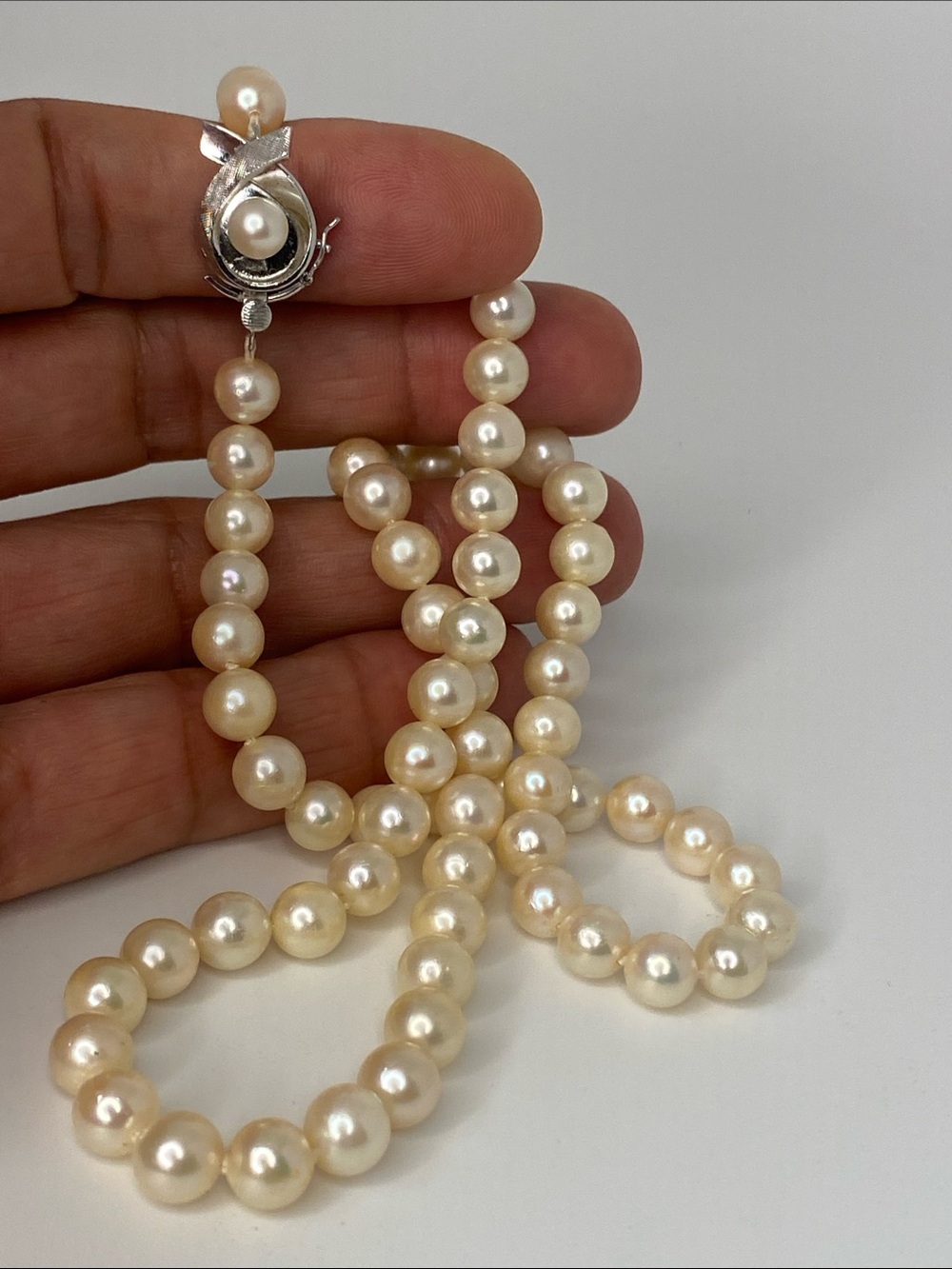 Cultured Pearl Sterling Silver Necklace